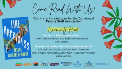 Community Read Meet the Author Ursula Villarreal-Moura "Like Happiness"